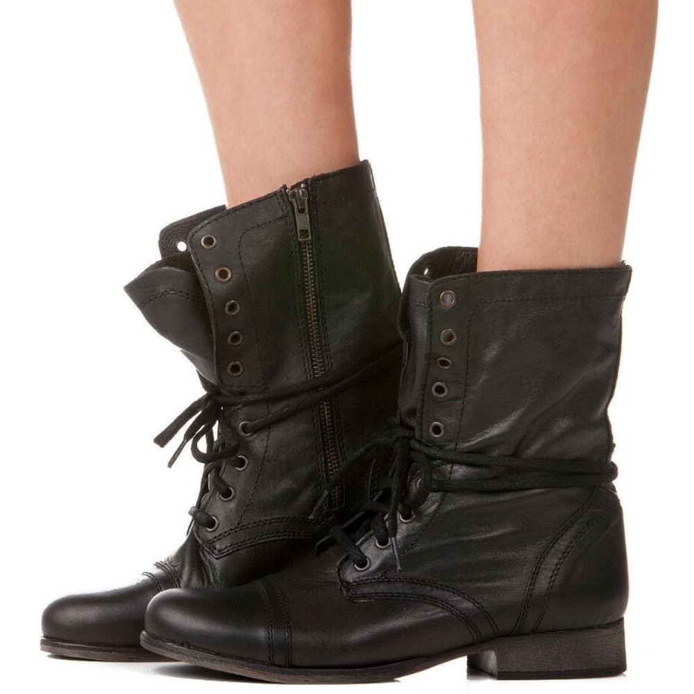 Steve Madden Troopa Leather Combat Boots
